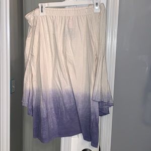 Purple tie dye off the shoulder